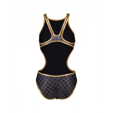 Arena Womens 50TH SWIMSUIT TECH ONE BACK - Black Multi Gold | Les4Nages