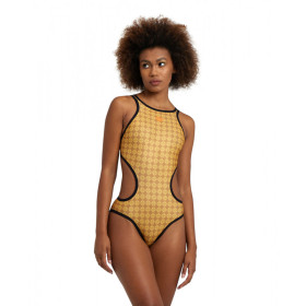 Arena Womens 50TH SWIMSUIT TECH ONE BACK Gold Multi Black
