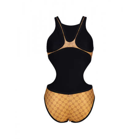 Arena Womens 50TH SWIMSUIT TECH ONE BACK Gold Multi Black | Les4Nages