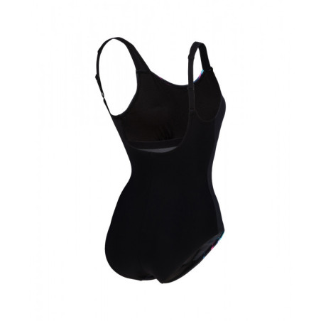 Arena Bodylift  MARIA U  Back  - BLACK Black  MULTI   - Maillot Natation & Aquagym Femme