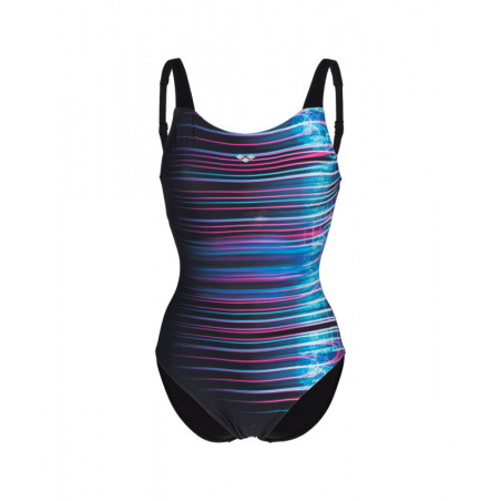 Arena Bodylift MARIA U Back - BLACK Black MULTI - Maillot Natation & Aquagym Femme | Les4Nages