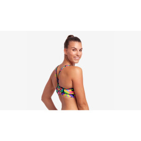 Funkita Crystal Eyes Sports Top / Bas Sports Brief Still Black - Maillot de bain Natation Femme 2 pieces