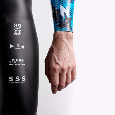 ZEROD ARCHI - Black Blue - Combinaison Triathlon Homme | Les4Nages