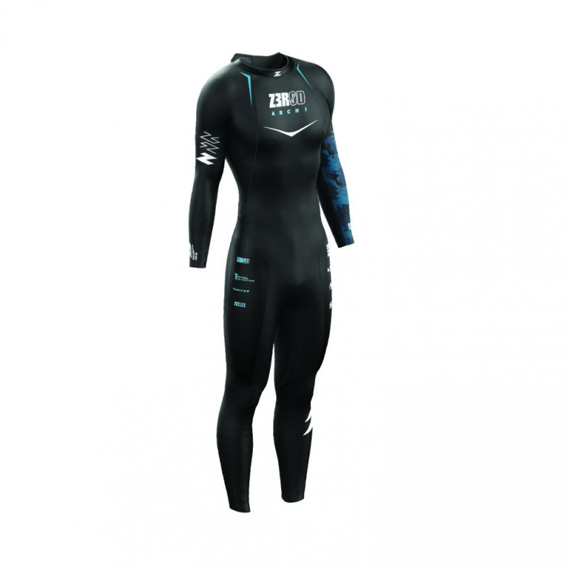 ZEROD ARCHI MAN - Black Blue - Combinaison Triathlon Homme  | Les4Nages