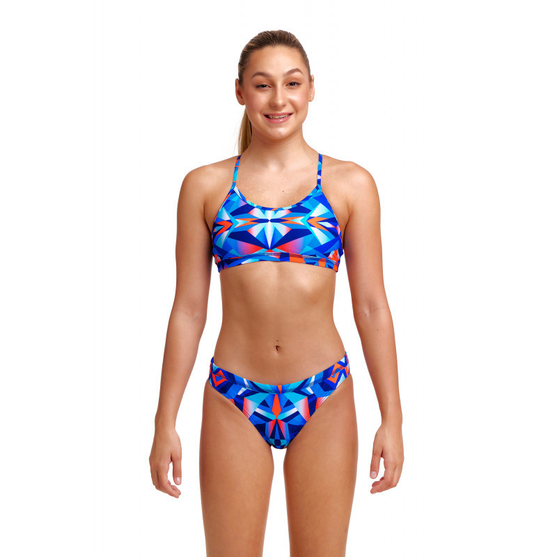 Maillot FUNKITA Fille (8-14ans) Mad Mirror Racerback 2 pieces - Maillot de bain Natation Fille 2 pieces | Les4Nages