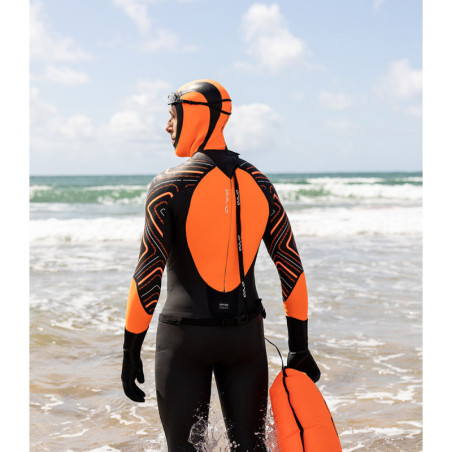 Cagoule néoprène ORCA Hi-Vis Hood - pour nage en eau libre | Les4Nages