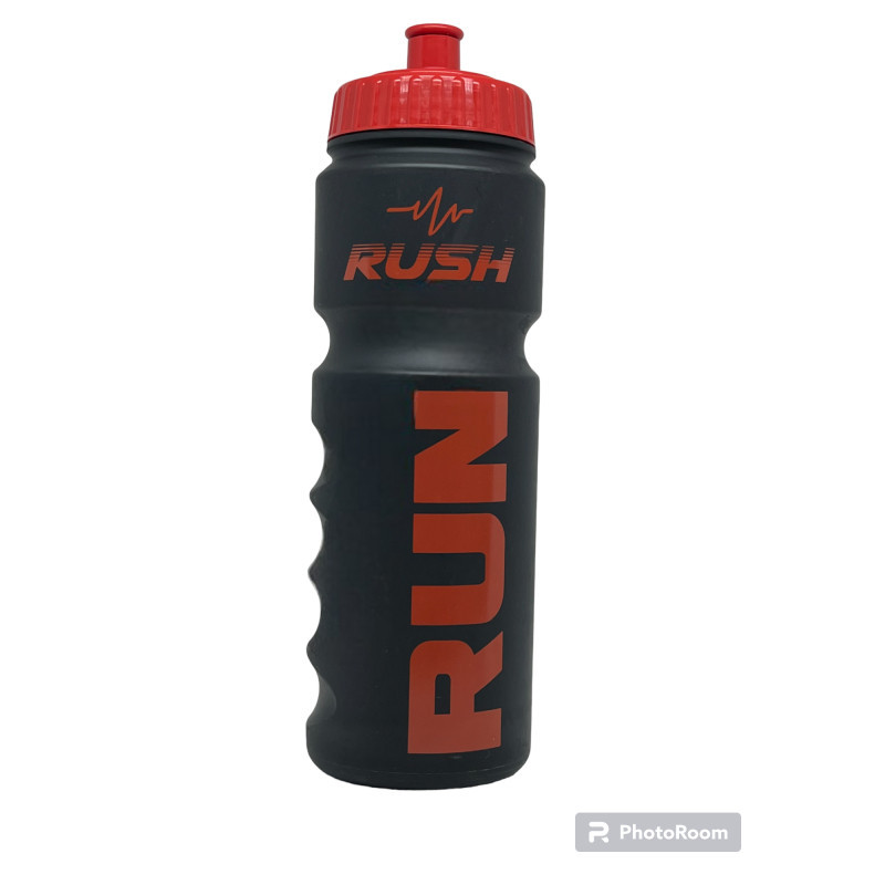 Bidon RUSH RUN - Black Matt RED - 750ml