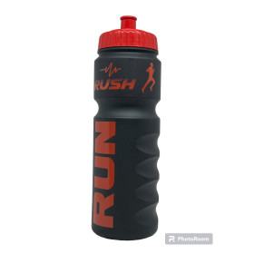 Bidon RUSH RUN - Black Matt RED - 750ml