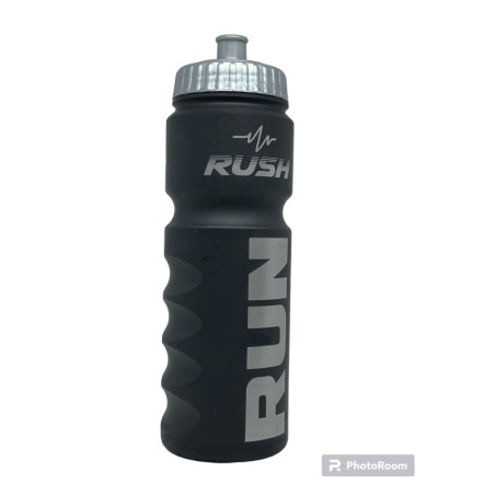 Bidon RUSH RUN - Black Matt SILVER - 750ml | Les4Nages