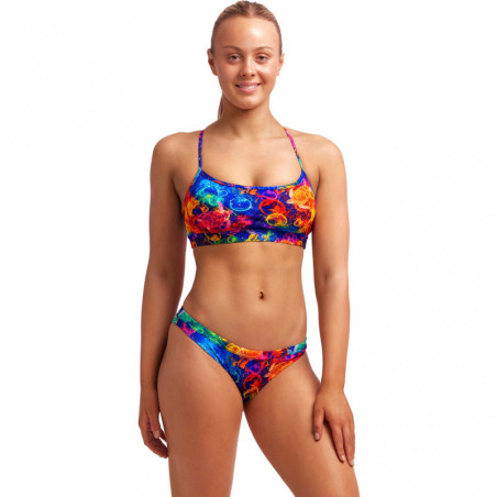 Haut de maillot de bain FUNKITA Ocean Galaxy swim Crop Top | Les4Nages