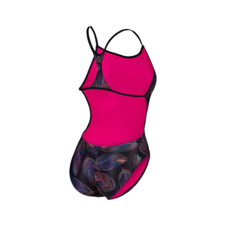 Arena FALLING LEAVES Booster Back - Black black multi - Maillot Natation Femme | Les4Nages