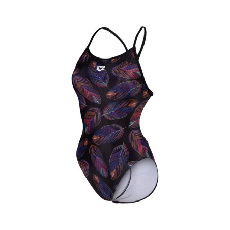 Arena FALLING LEAVES Booster Back - Black black multi - Maillot Natation Femme | Les4Nages