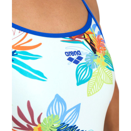 Arena TOUCAN Superfly Back - Neon Blue white multi - Maillot Natation Femme | Les4Nages