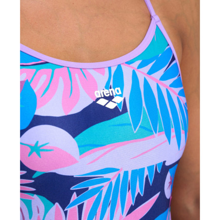 Arena TROPIC Lace Back Lavanda Navy Multi  -  Maillot Natation Femme