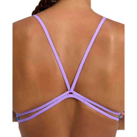 Arena TROPIC Lace Back Lavanda Navy Multi - Maillot Natation Femme | Les4Nages