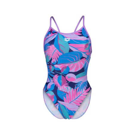 Arena TROPIC Lace Back Lavanda Navy Multi - Maillot Natation Femme | Les4Nages