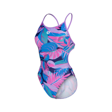 Arena TROPIC Lace Back Lavanda Navy Multi - Maillot Natation Femme | Les4Nages