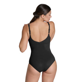 Arena Bodylift JEWEL Black Rose Violet  - Maillot Aquagym & Piscine Femme 1 pièce