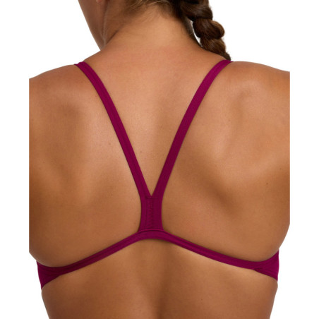 Arena TEAM SOLID Challenge Back Red Fandango White - Maillot de bain femme 1 pièce | Les4Nages