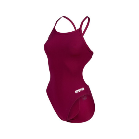 Arena TEAM SOLID Challenge Back Red Fandango White - Maillot de bain femme 1 pièce | Les4Nages