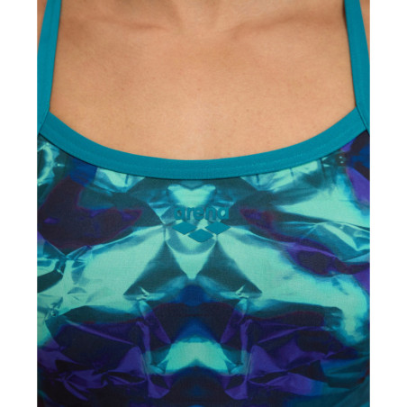 Arena HERO CAMO Challenge Back - Green Lake Green Lake multi - Maillot Natation Femme | Les4Nages