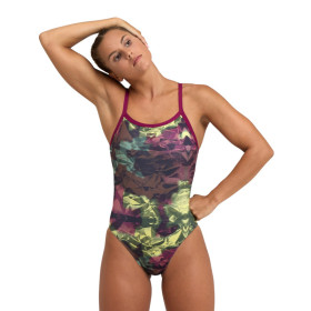 Arena HERO CAMO Challenge Back - Red Fandango Red Fandango Multi     -  Maillot Natation Femme