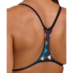 Arena CARNIVAL  Booster  Back Black Multi    -  Maillot Natation Femme