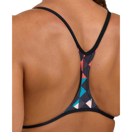 Arena CARNIVAL Booster Back Black Multi - Maillot Natation Femme | Les4Nages