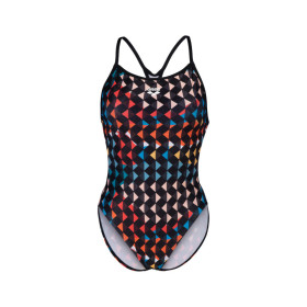 Arena CARNIVAL  Booster  Back Black Multi    -  Maillot Natation Femme