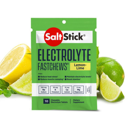 Pastilles electrolyte à croquer SALTSTICK Fastchew - Saveur Citron - 10 pastilles