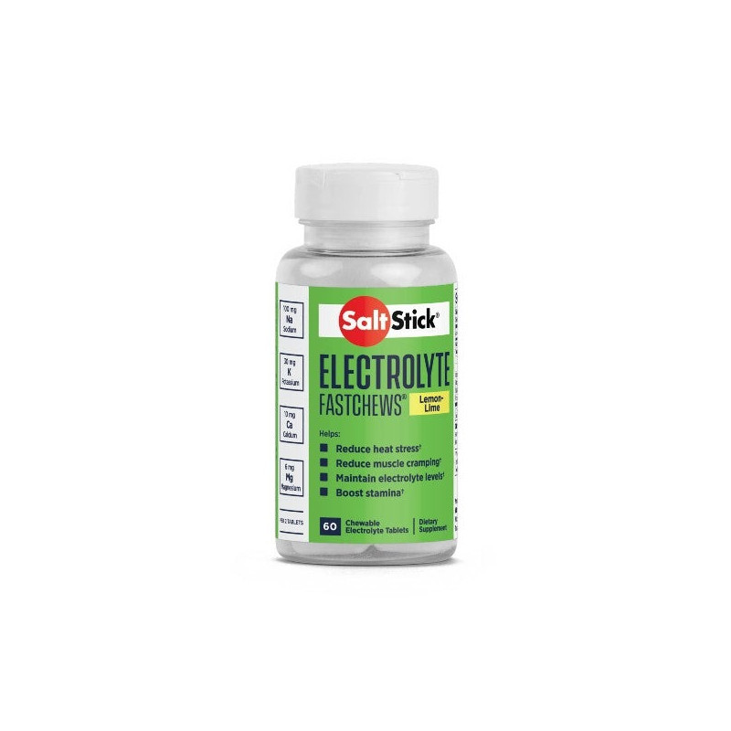 SALTSTICK Fastchews Citron - Boite de 60 pastilles electrolyte à croquer