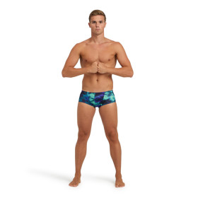 ARENA HERO CAMO Low Waist short Green Lake Multi   - Boxer Natation Homme