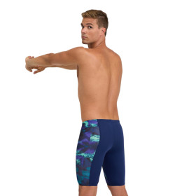 ARENA HERO CAMO swim jammer Navy Green Lake Multi   - Jammer Natation Homme