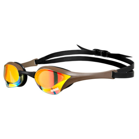 ARENA Cobra Ultra Swipe Mirror  Yellow Copper Choco  - Lunettes Natation