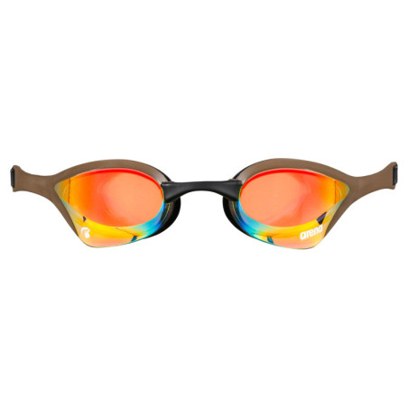 ARENA Cobra Ultra Swipe Mirror Yellow Copper Choco - Lunettes Natation | Les4Nages