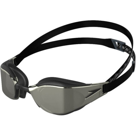 Speedo FASTSKIN HYPER ELITE MIRROR Black - Oxid Grey - Fire Gold - Lunettes Natation | Les4Nages