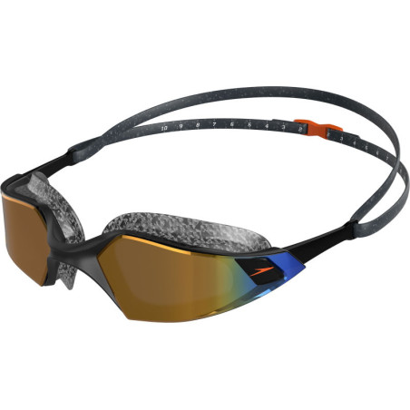 Speedo AQUAPULSE PRO Mirror Black Gold - Lunettes Natation