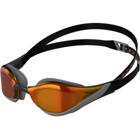 Speedo Fastskin PURE FOCUS Mirror Black - Cool Grey - Fire Gold - Lunettes Natation