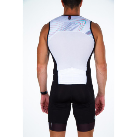 ZEROD START MAN NOISY GLITCH - Singlet Triathlon Homme sans manches | Les4Nages