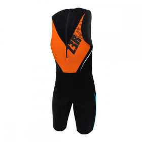 ZEROD SPEEDSUIT Elite BLACK / ATOLL / ORANGE HOMME - Speedsuit Triathlon Homme