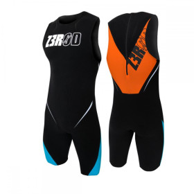 ZEROD SPEEDSUIT Elite BLACK / ATOLL / ORANGE HOMME - Speedsuit Triathlon Homme