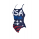ARENA COUNTRY FLAGS USA Flag - Light Drop Back - Maillot Natation Femme 1 piece