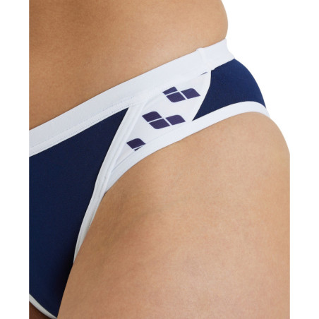 Bikini Arena ICONS Cross Back Solid NAVY WHITE - Maillot Natation Femme 2 pieces | Les4Nages