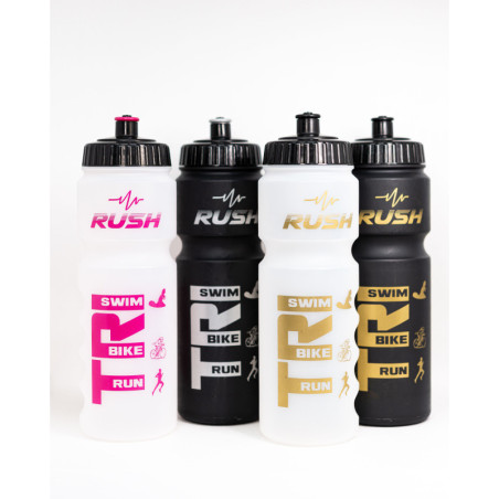 Bidon TRIATHLON RUSH - Black Matt SILVER - 750ml | Les4Nages