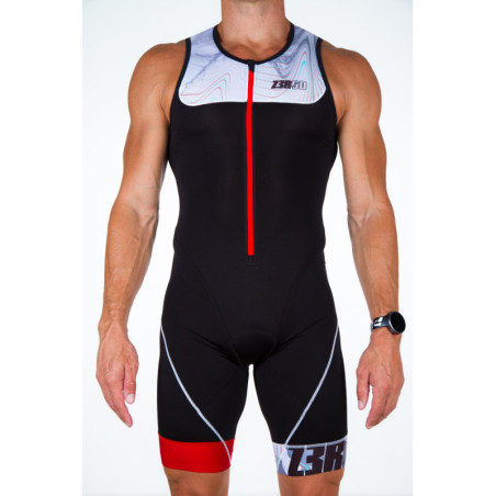 Trifonction Triathlon Homme sans manches ZEROD START NOISY GLITCH | Les4Nages
