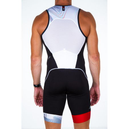 Trifonction Triathlon Homme sans manches ZEROD START NOISY GLITCH | Les4Nages