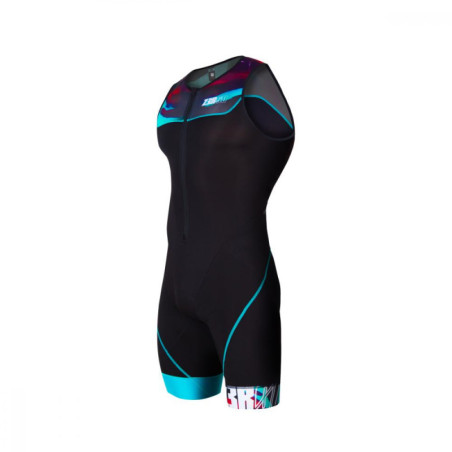 Trifonction Triathlon Homme sans manches ZEROD START Trisuit NEW WAVE