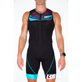 Trifonction Triathlon Homme sans manches ZEROD START Trisuit NEW WAVE