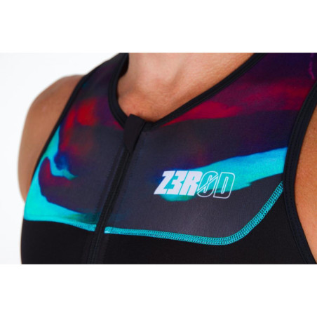 Trifonction Triathlon Homme sans manches ZEROD START Trisuit NEW WAVE | Les4Nages