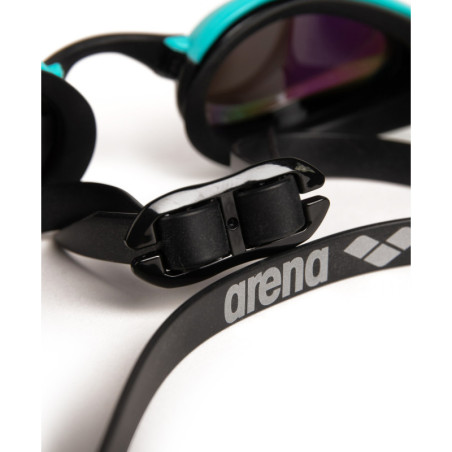 ARENA Cobra Ultra Swipe Mirror  - Emerald Peacock - Lunettes Natation Bleu Verres Argent